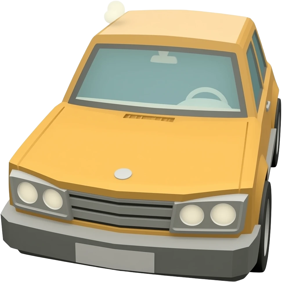 low poly car emoji