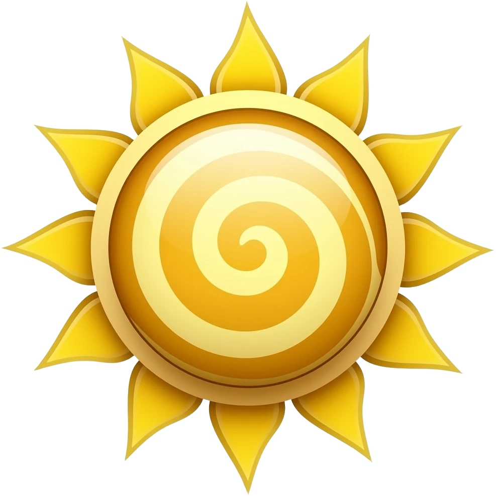 Sun in spiral emoji