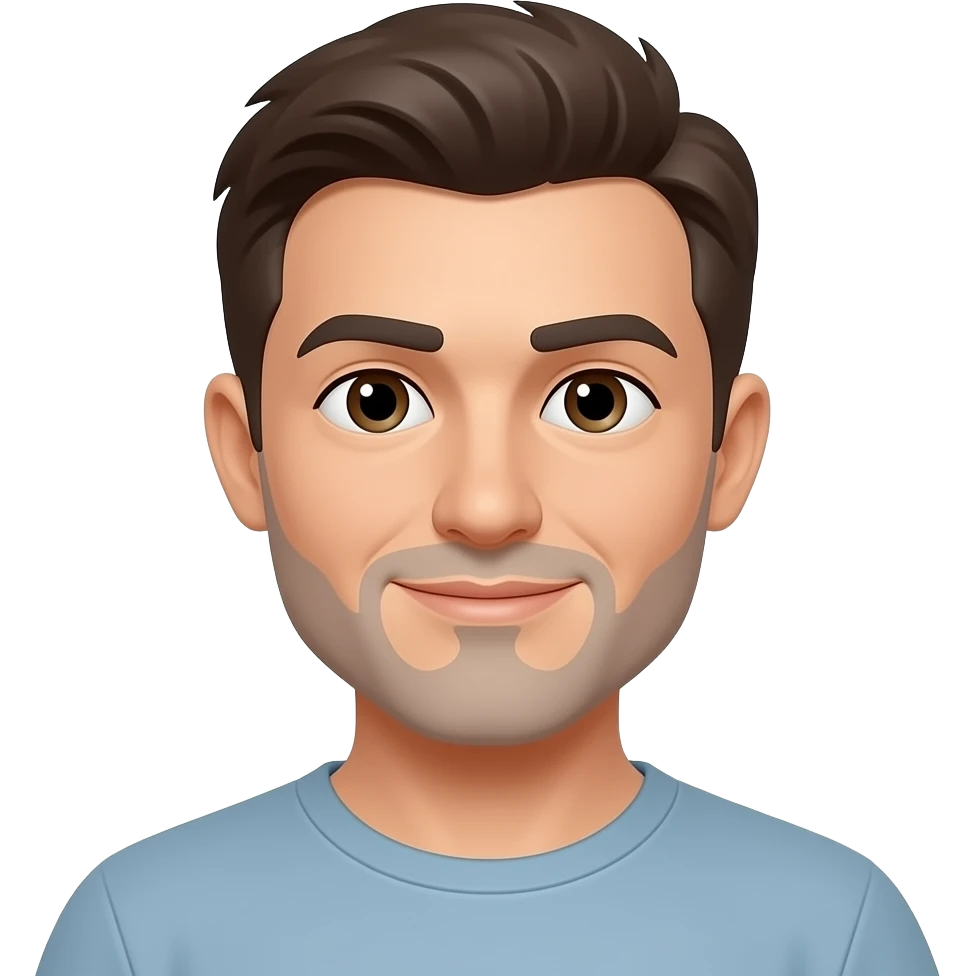 a little grey in beard on chin emoji