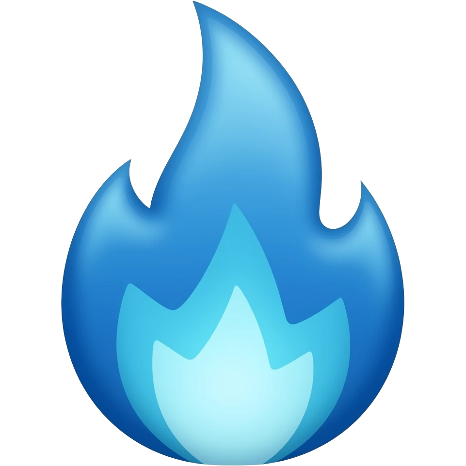 Bleu fire emoji