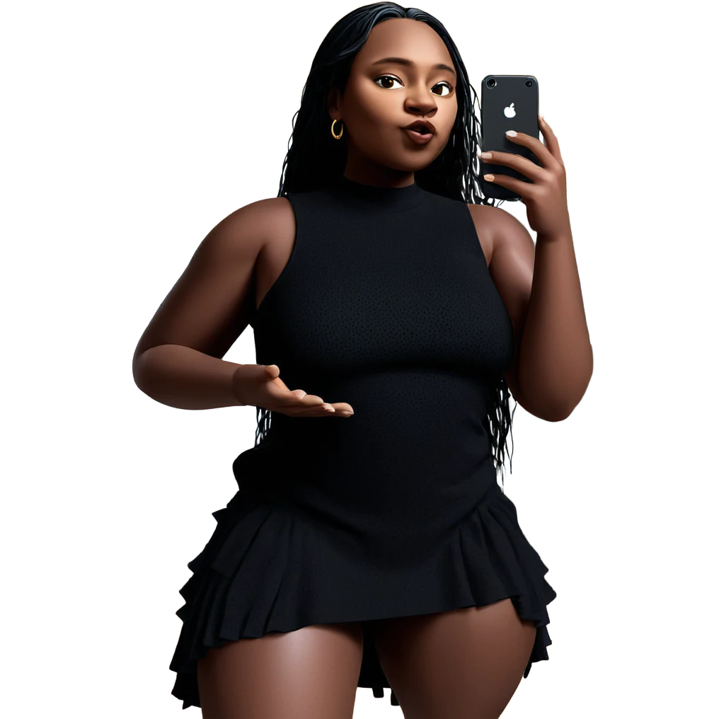 selfie of dark-skinned beauty emoji