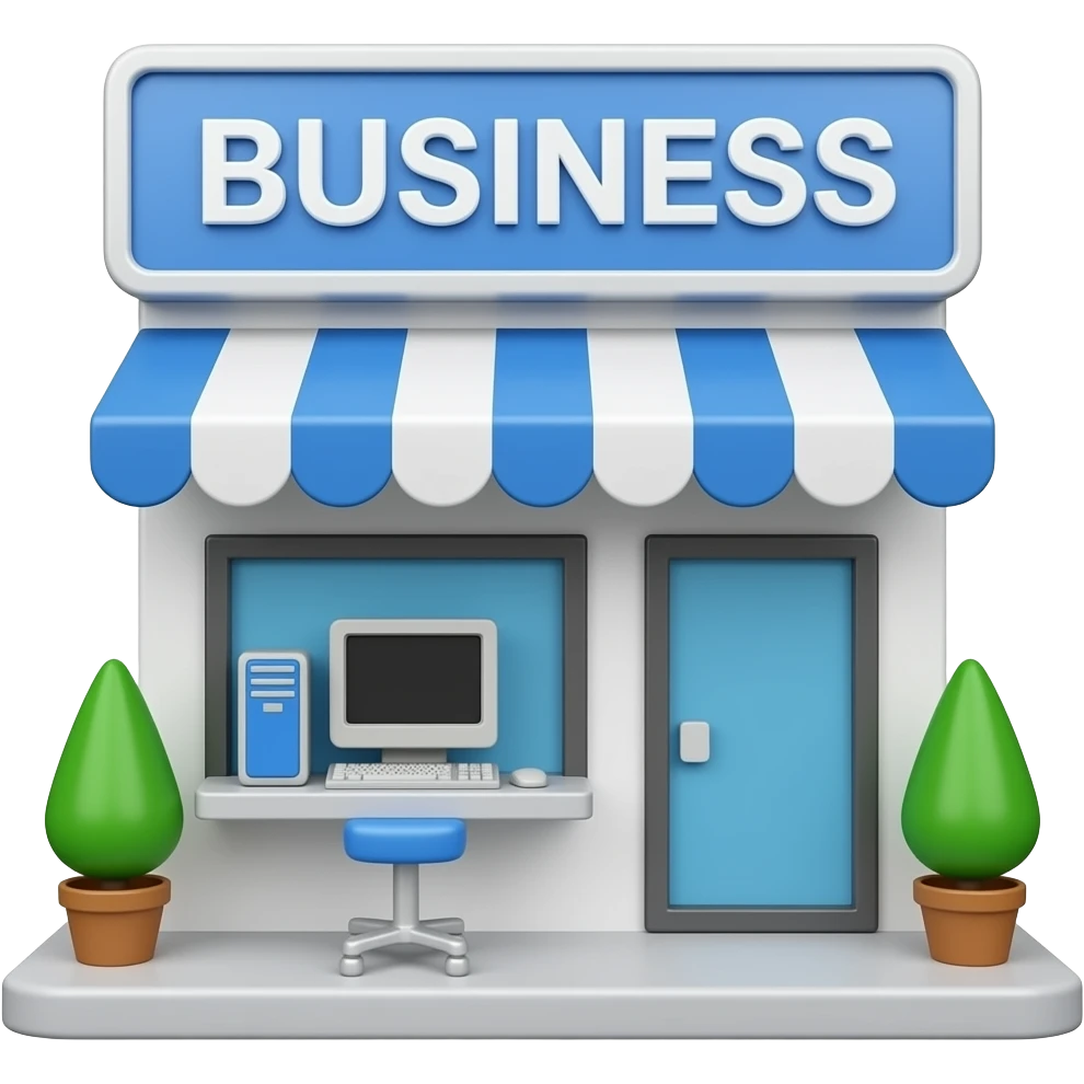 Icon-style 3d image of an IT equipment business emoji