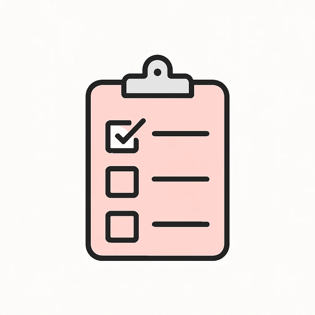 simple and clear pink task icon emoji