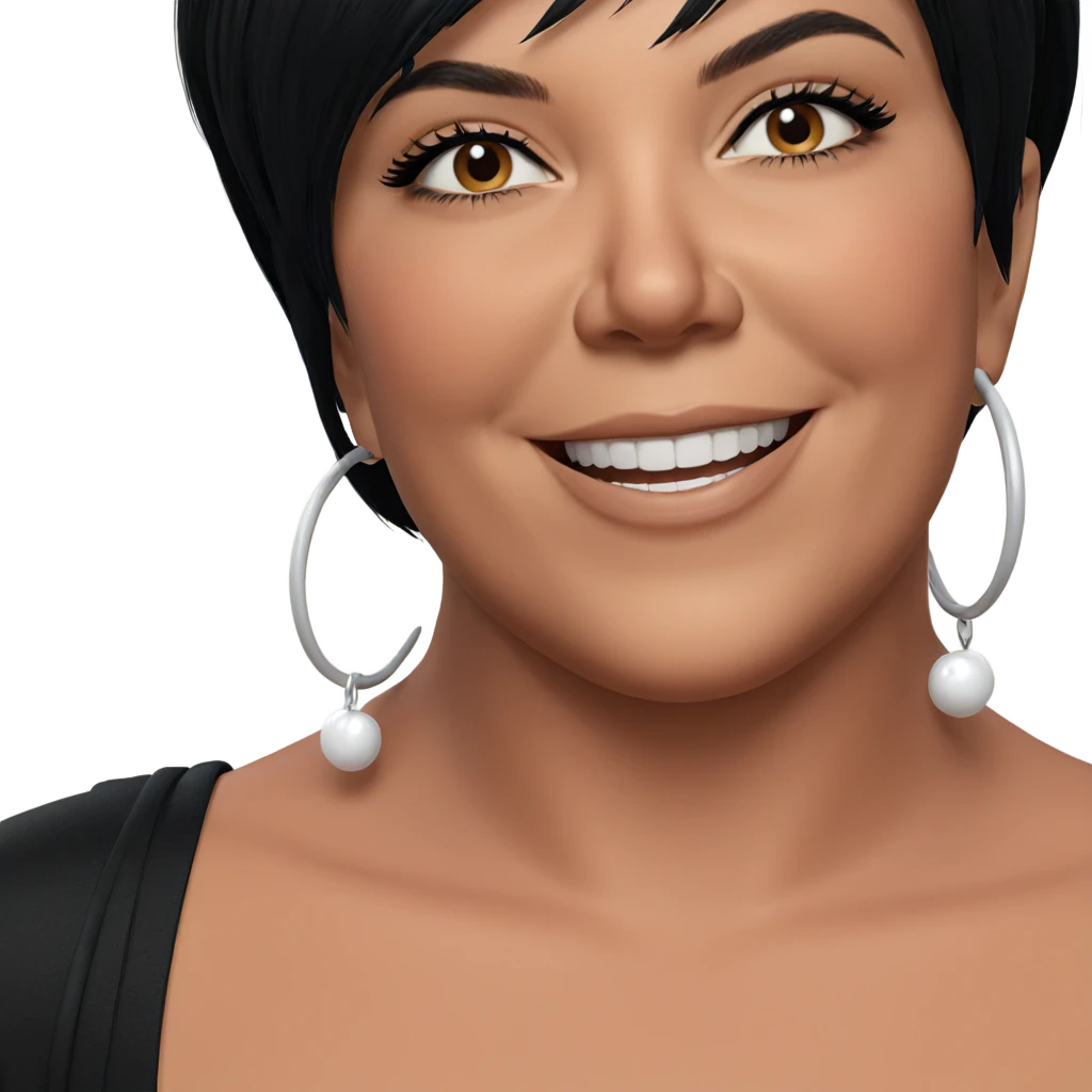 smiling girl with black hair emoji