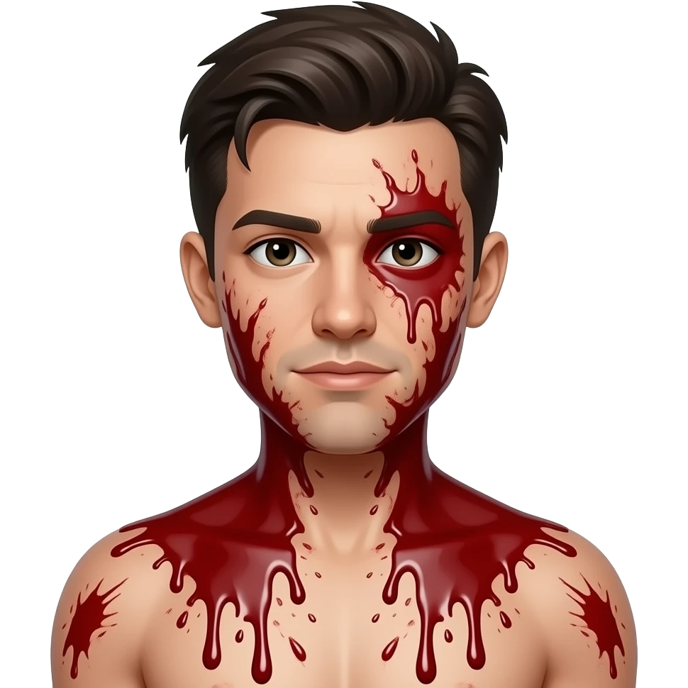 Une personne qui a du sang partout dans le corp emoji