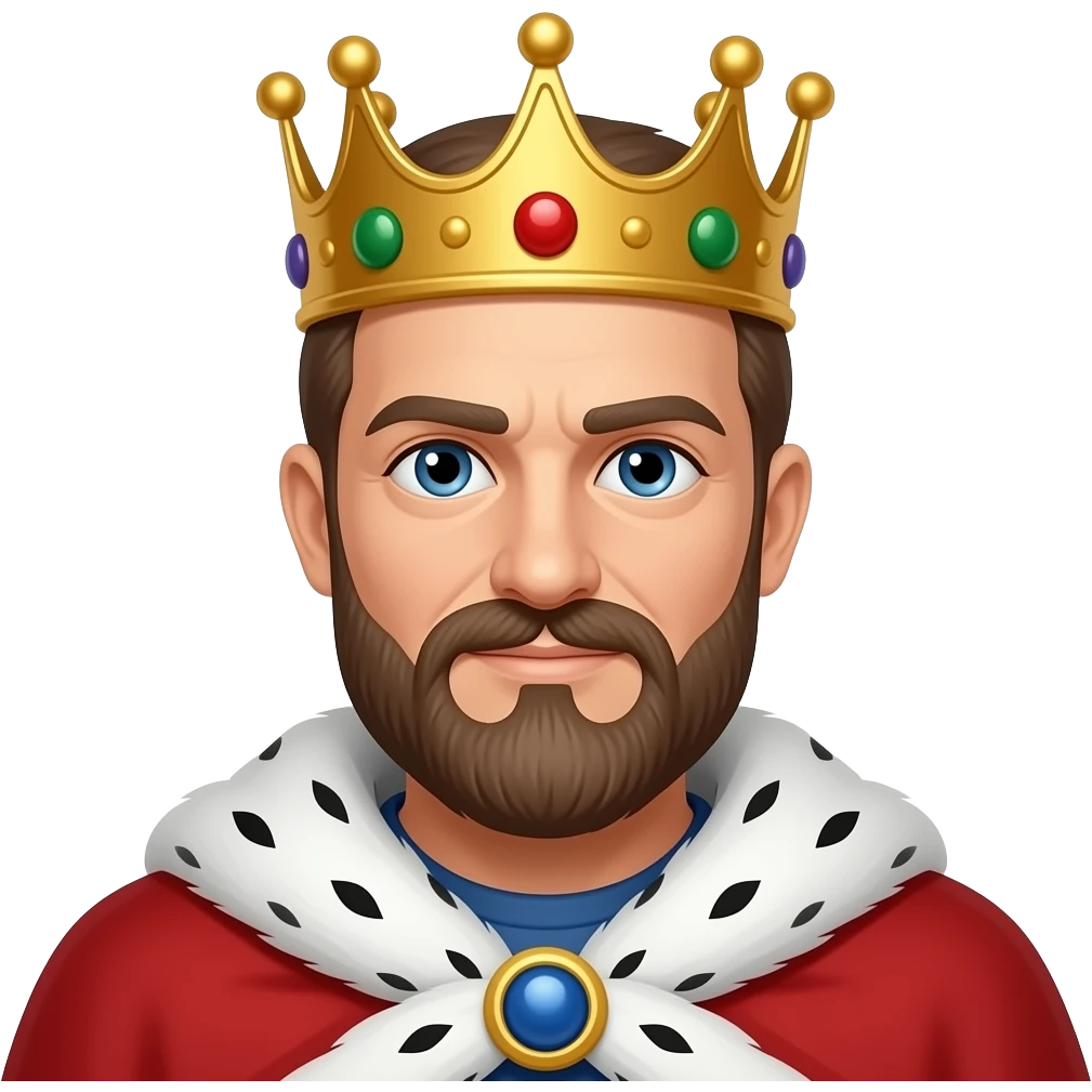 A king that looks like he’s missing his empty emoji