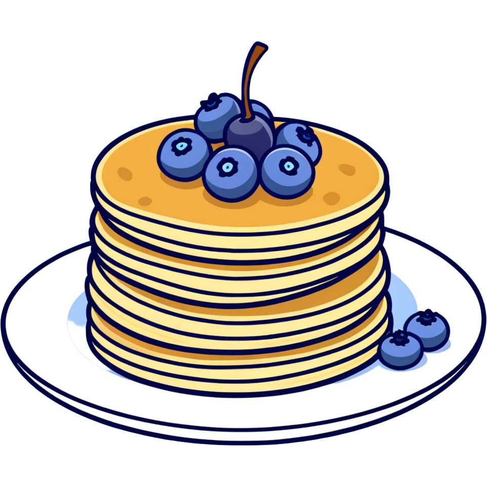Blueberry pancakes emoji