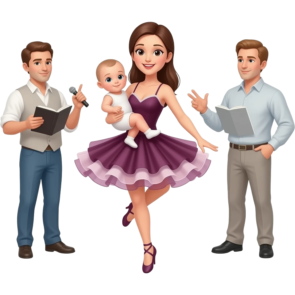 Bébé dans les bras d'une branleuse d'homme emoji