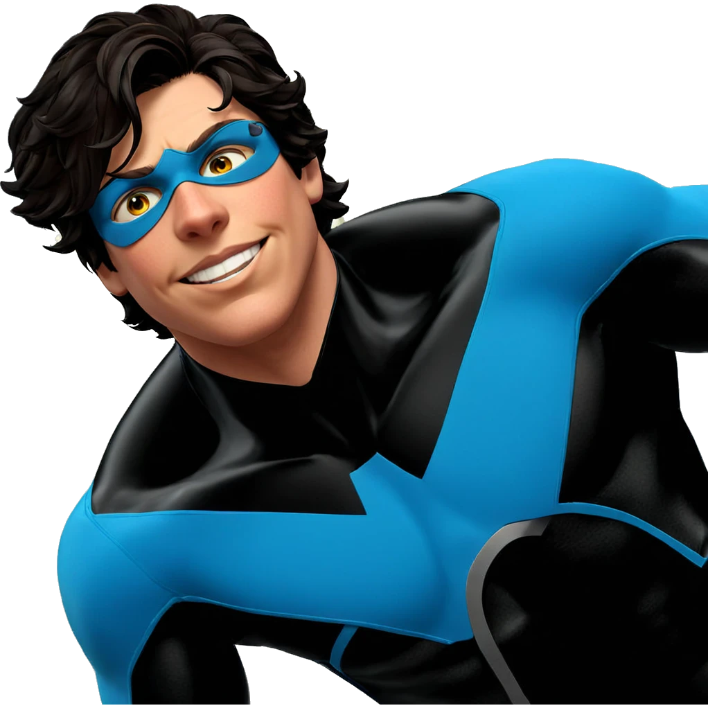 smiling superhero in bodysuit emoji