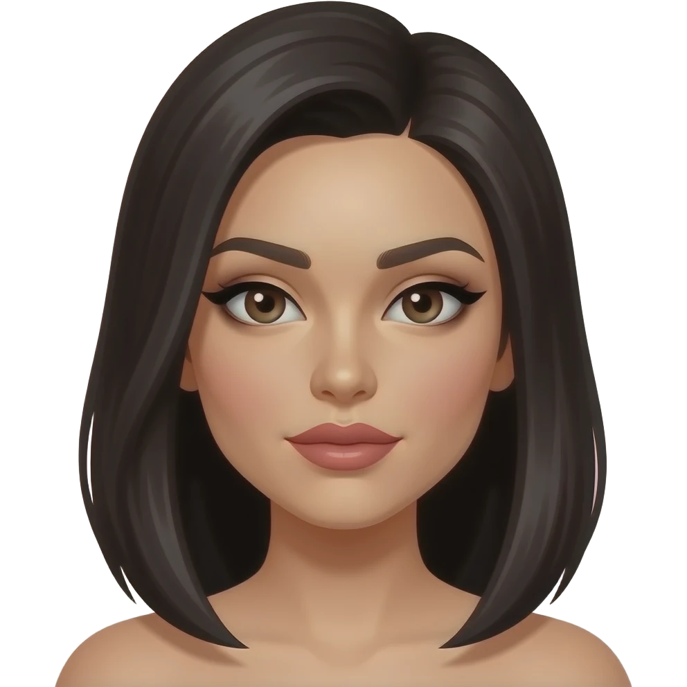 Stark geschminkte Frau emoji