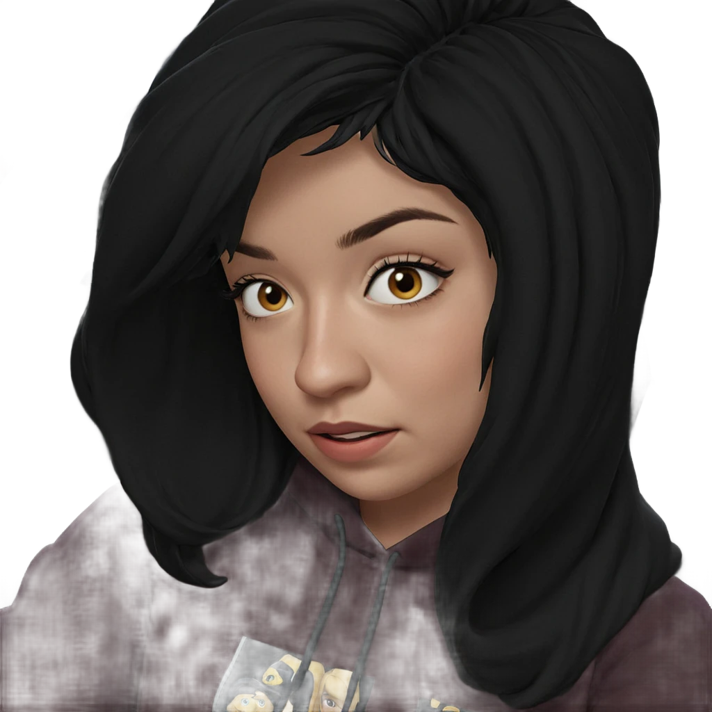 girl in car hoodie emoji