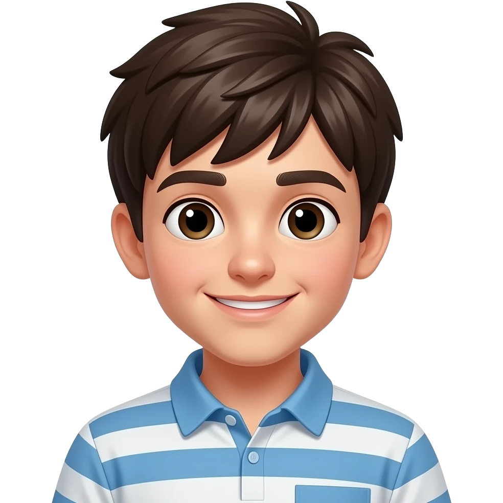 Un garçon complètement love emoji