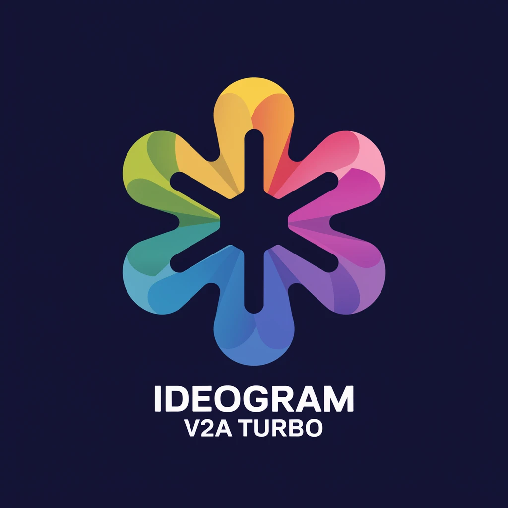make a colorful logo of only text "Ideogram V2a Turbo" emoji