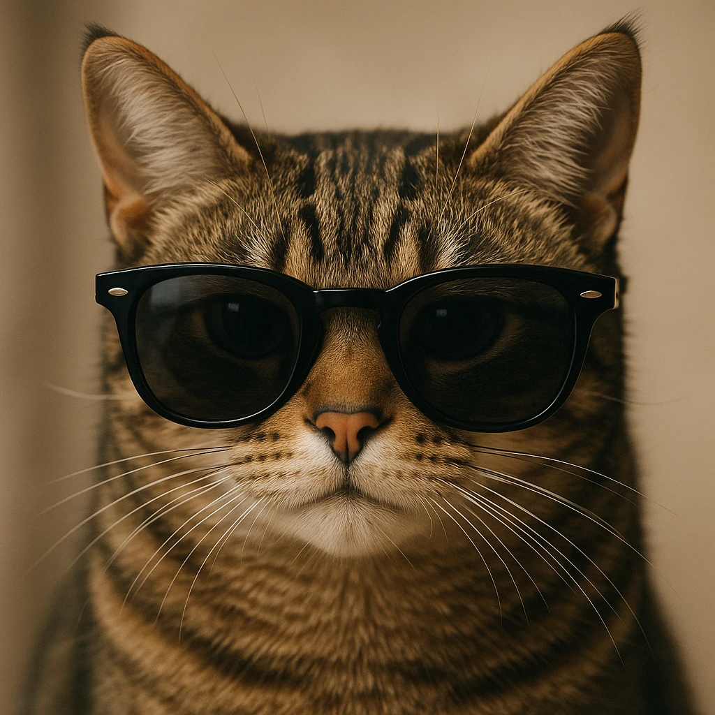 Cat wearing sunglasses emoji