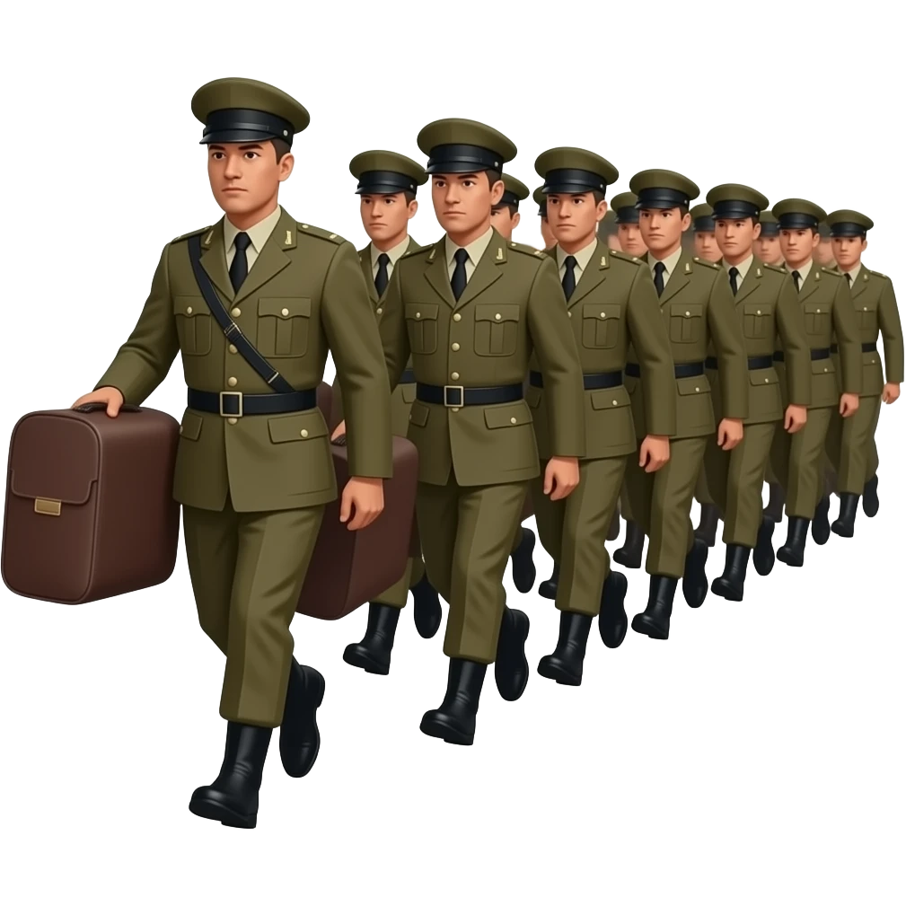 Army marching to unified the indiariar emoji