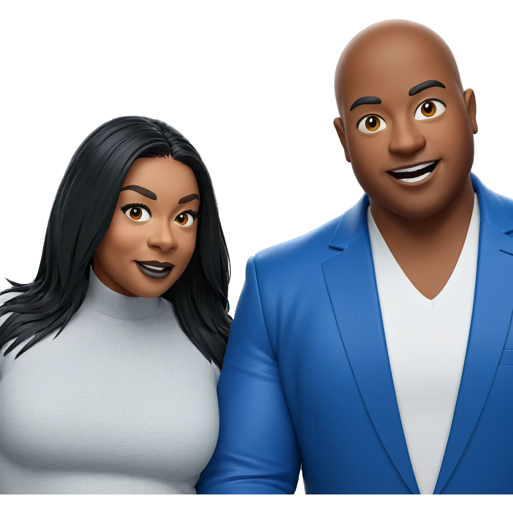 smiling couple outdoors together emoji