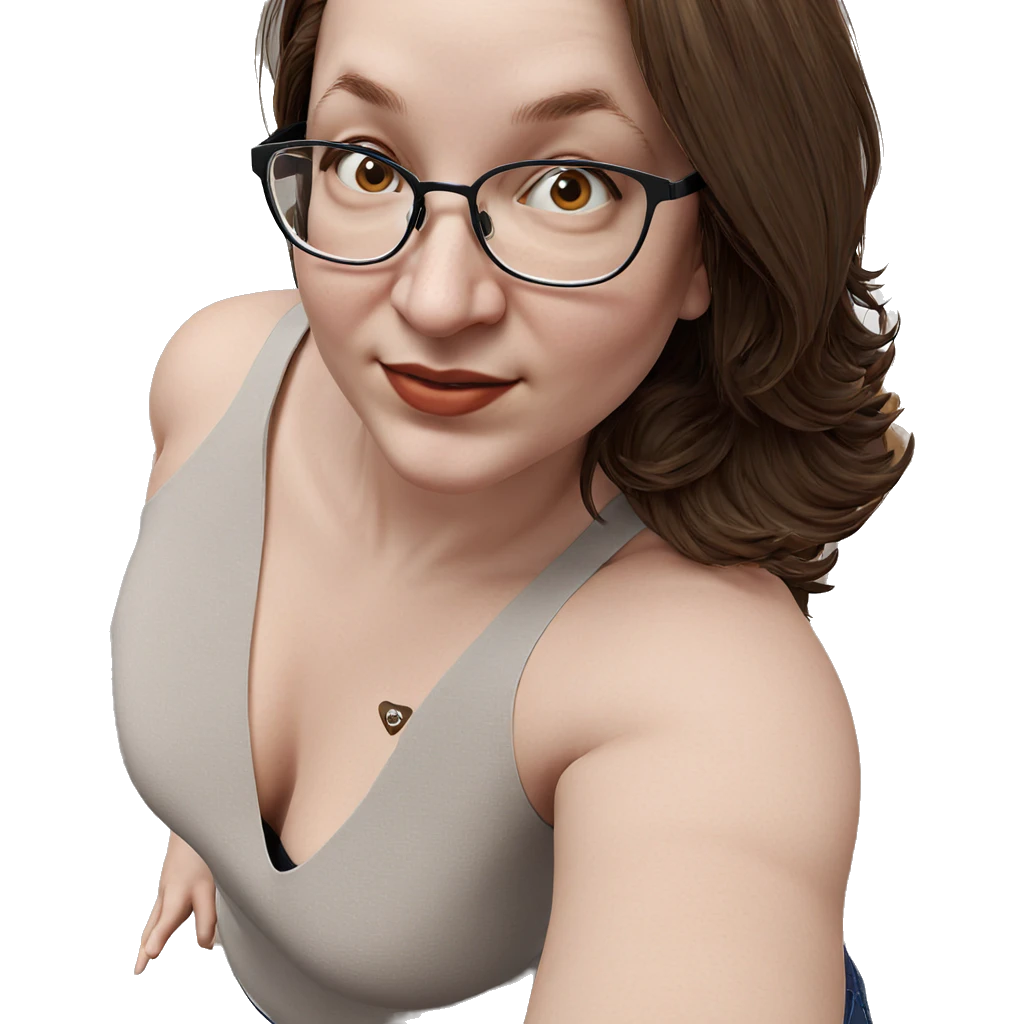 brown haired girl with glasses emoji