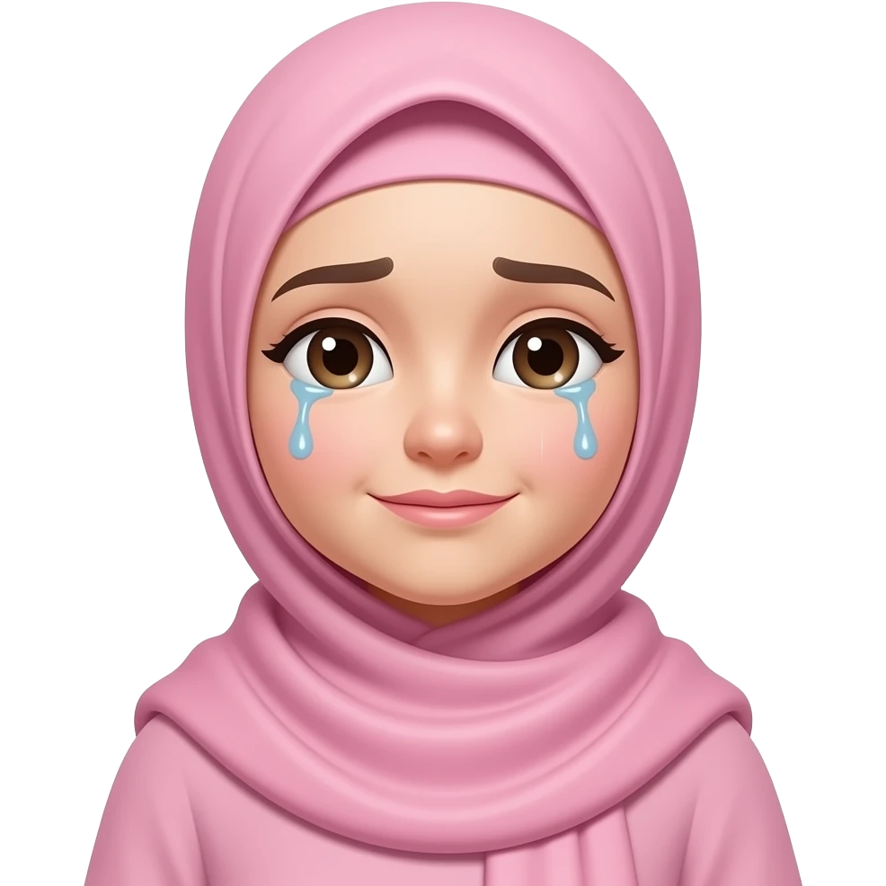 pale pink loving hijabi baddie, pretty, cry, don't change the outfit emoji