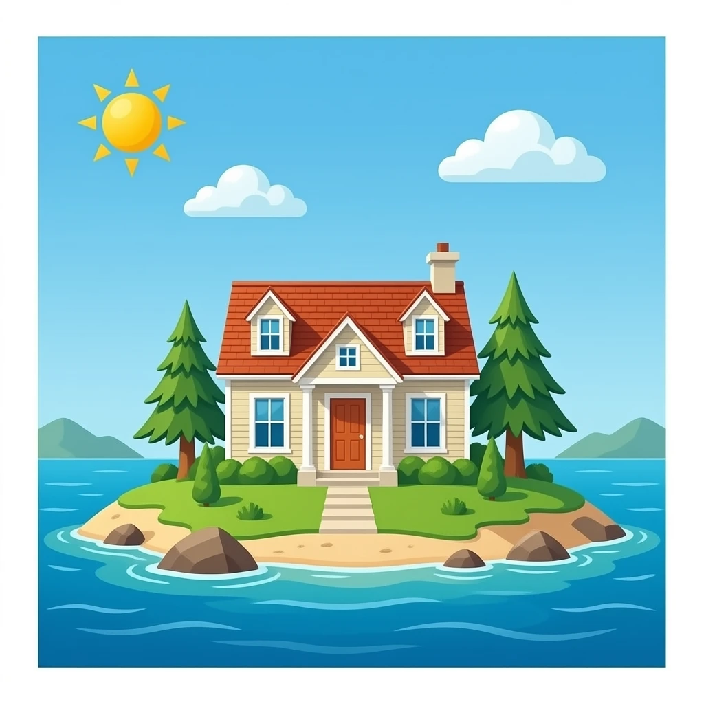 Jeffrey Esptein Island House emoji