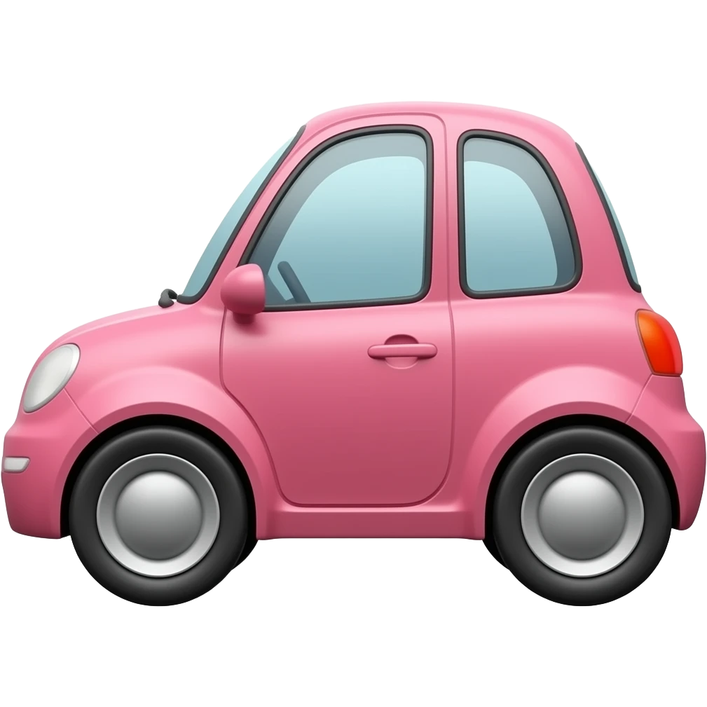 pink car sideways view emoji