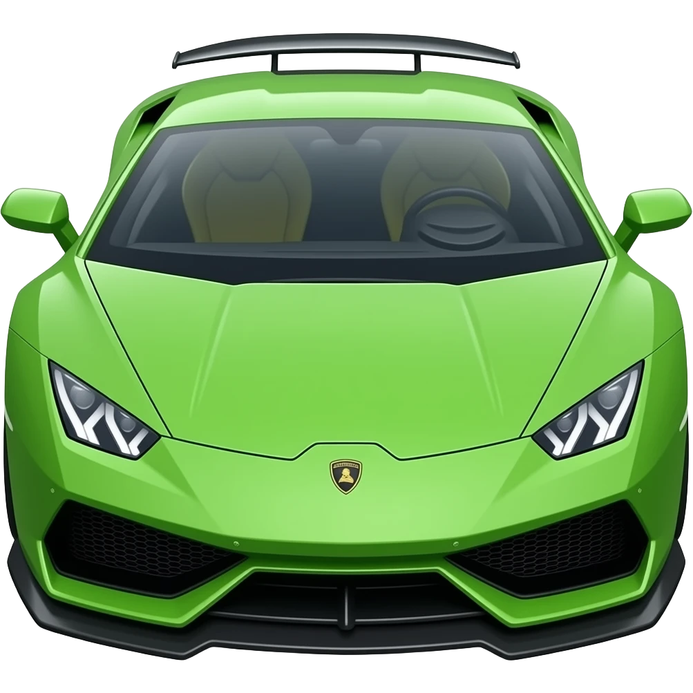 make a  green lambergine emoji