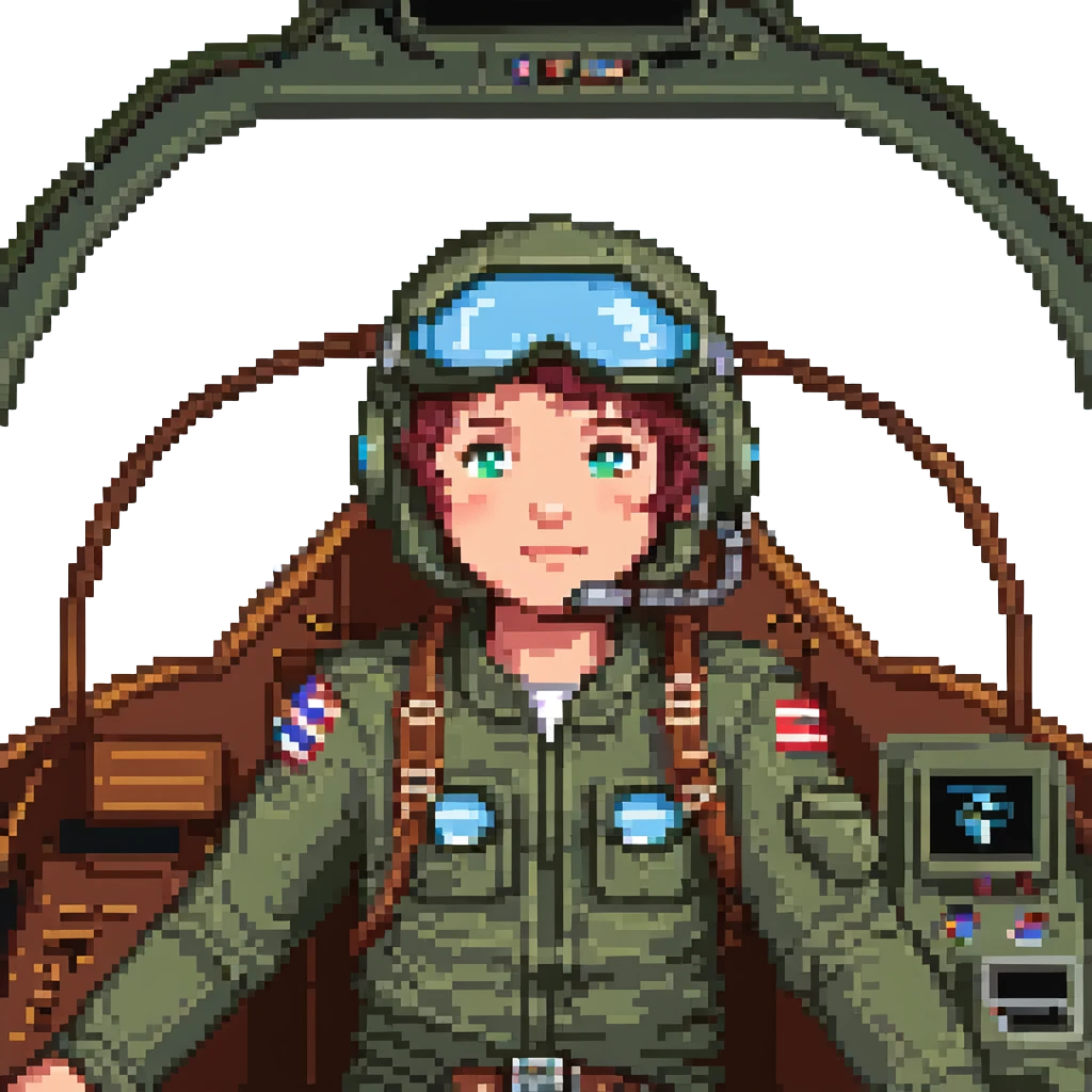 military pilot in cockpit emoji