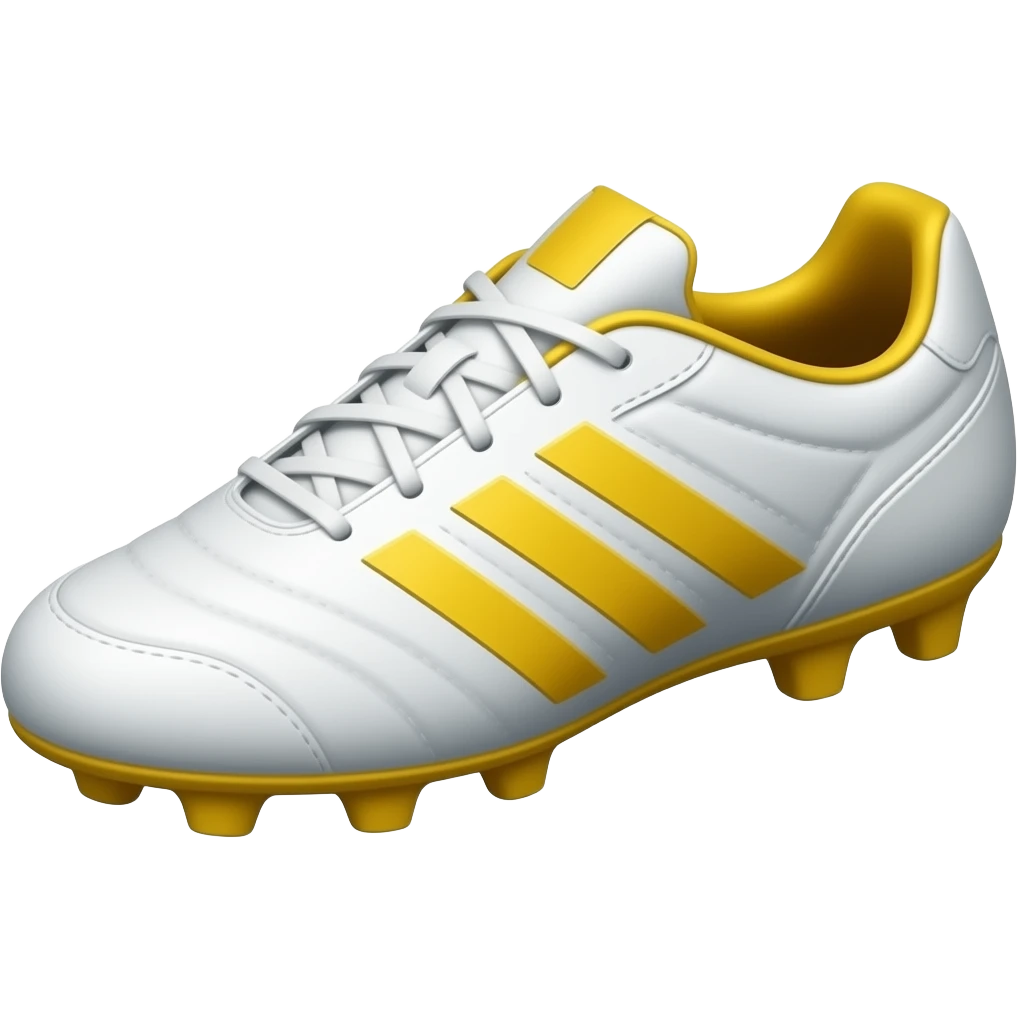 White and yellow Adidas football boots emoji