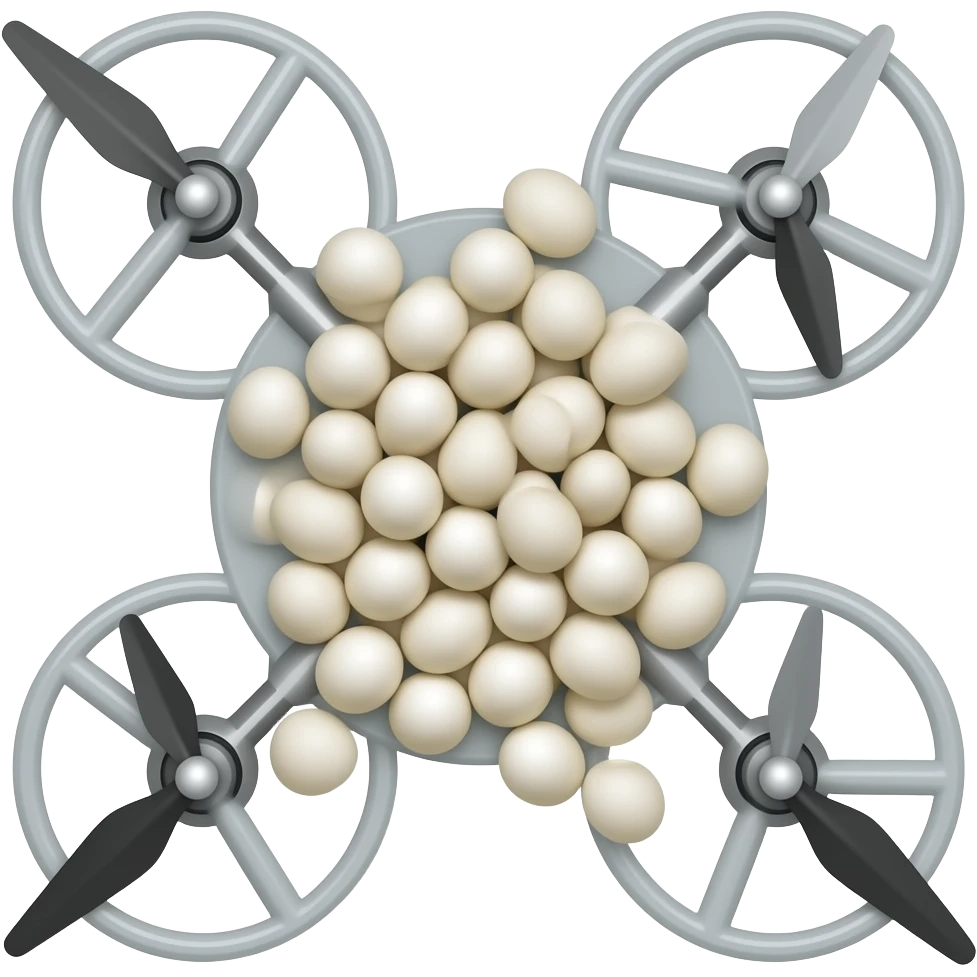 Drone laying eggs emoji