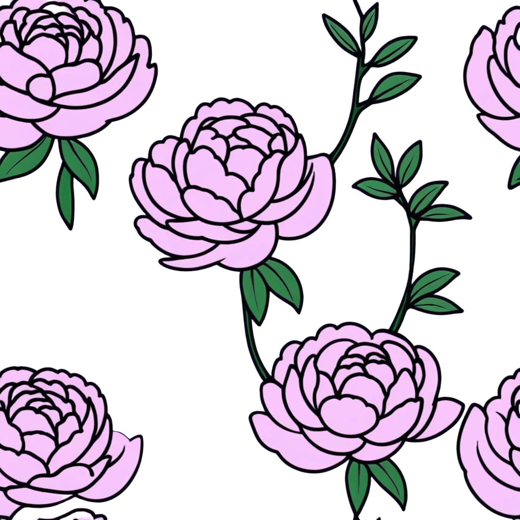 lilac pastel peonies emoji