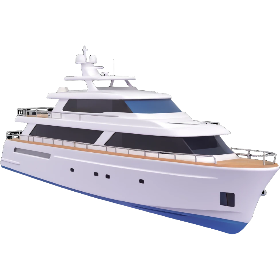 make a 70ft motor yacht facing to the right  emoji