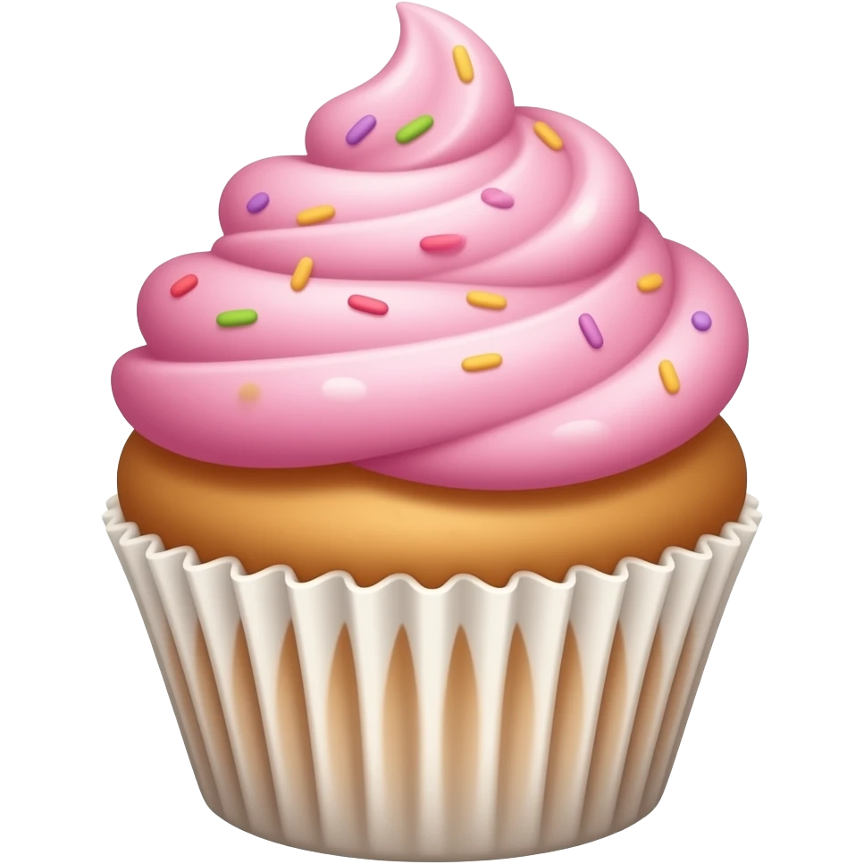 Cupcake with pink icing emoji