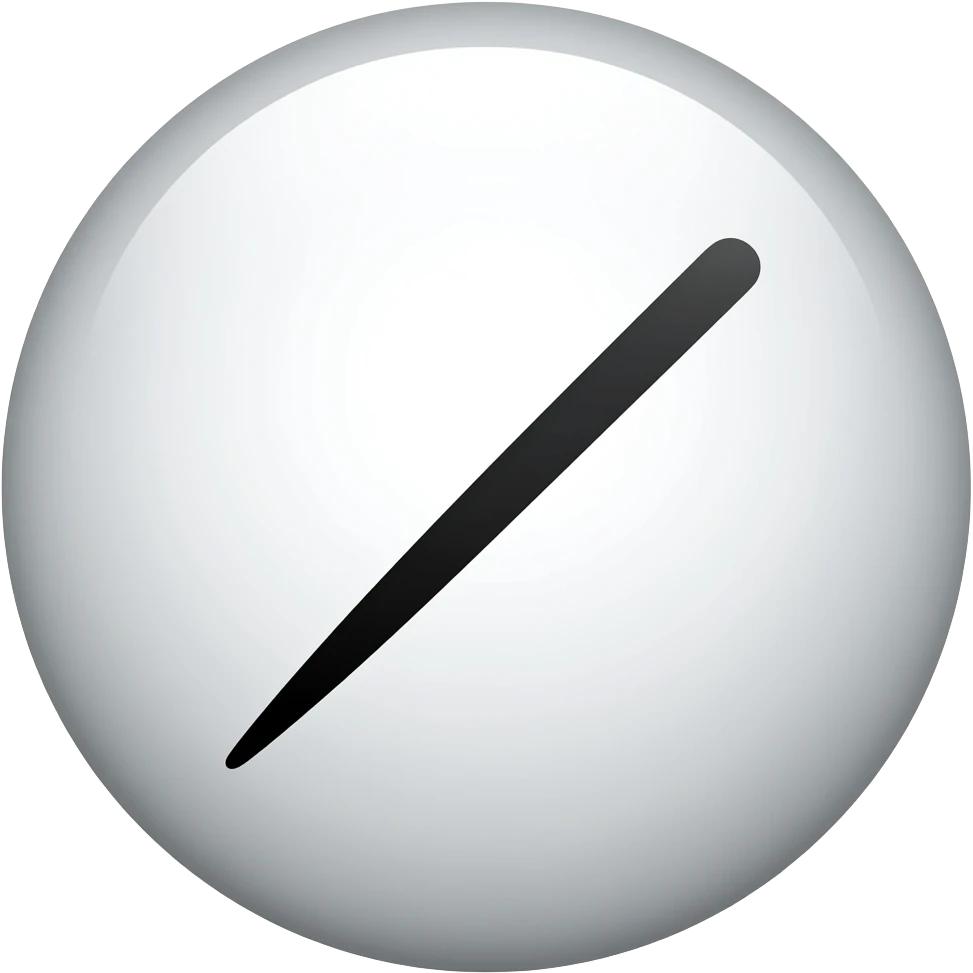 a thin black tick mark  ( like this "✓")in the center of a white circle emoji