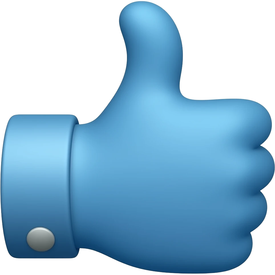 blue thumbs up emoji