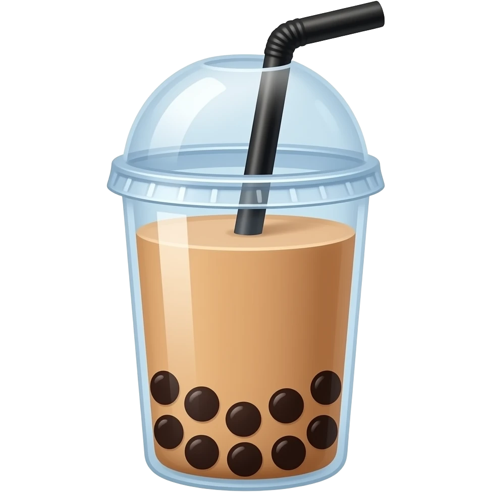 Taro bubble tea emoji
