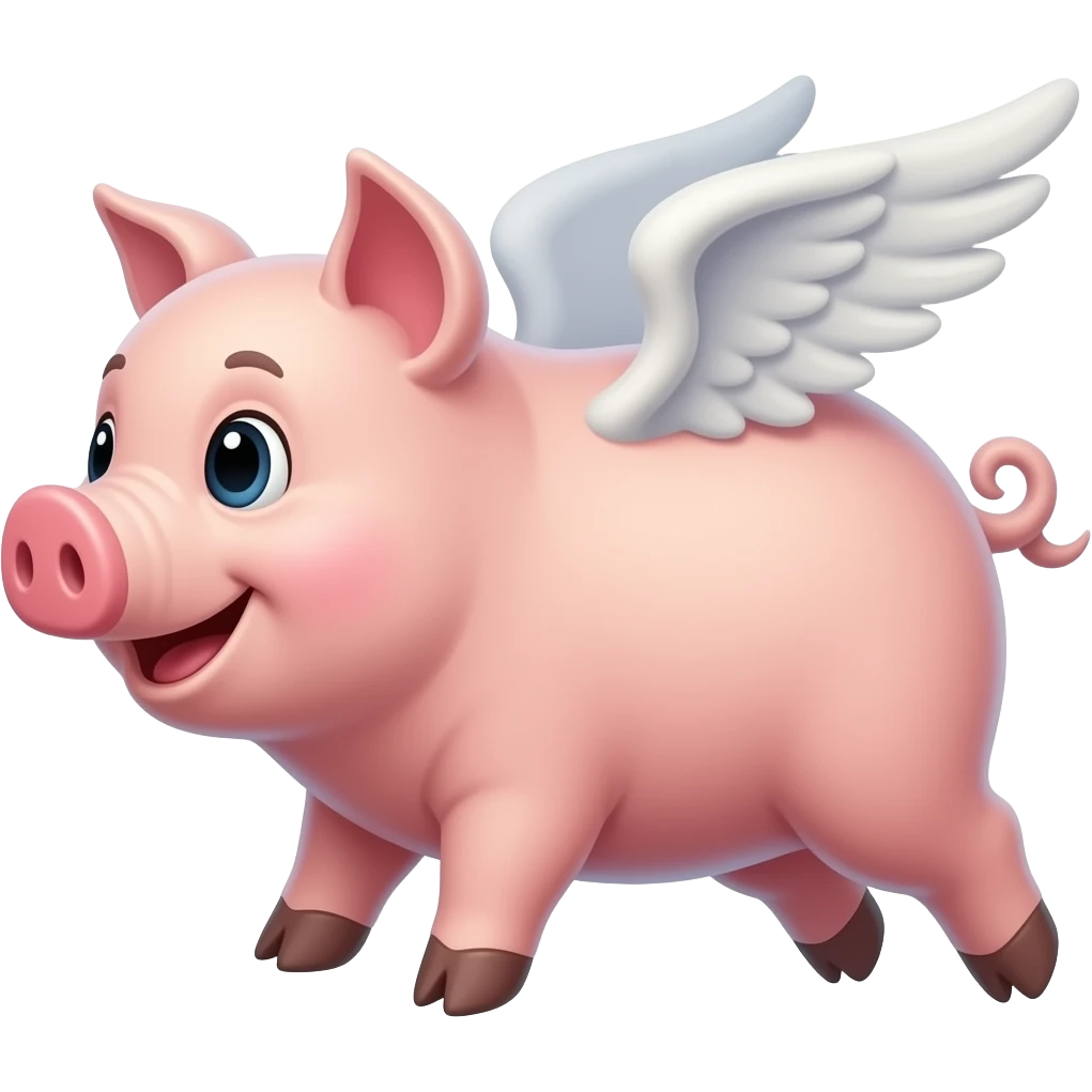 Flying pig emoji
