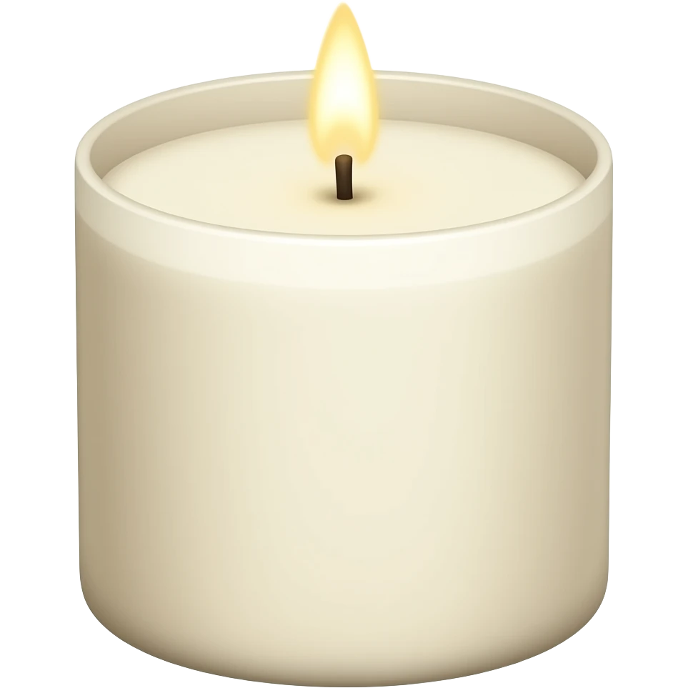 popular candle in a cream white shade emoji