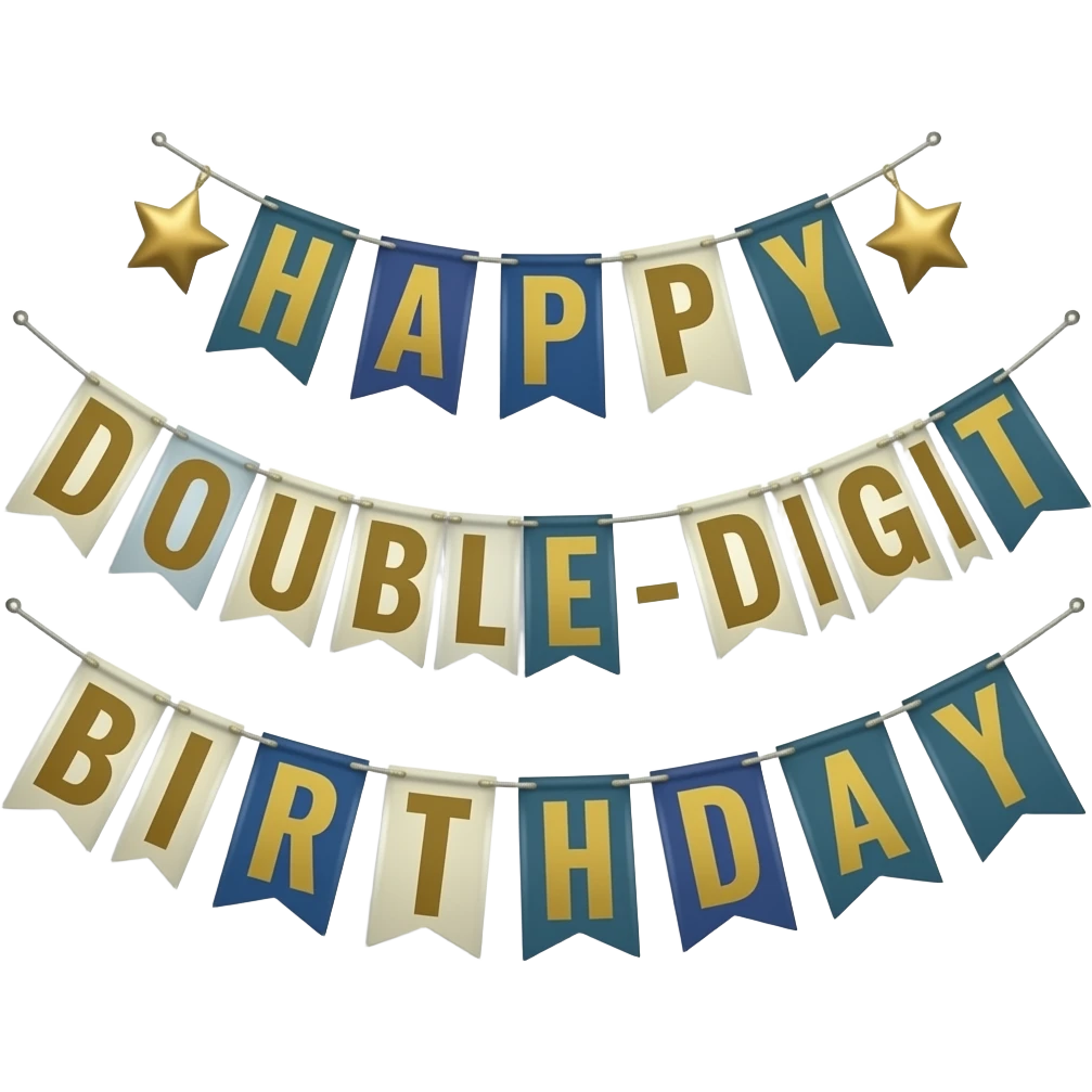 HAPPY DOUBLE-DIGIT BIRTHDAY emoji