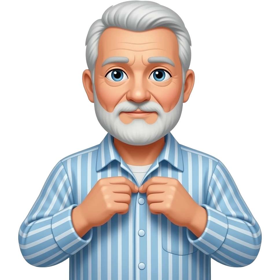 elderly man getting dressed emoji