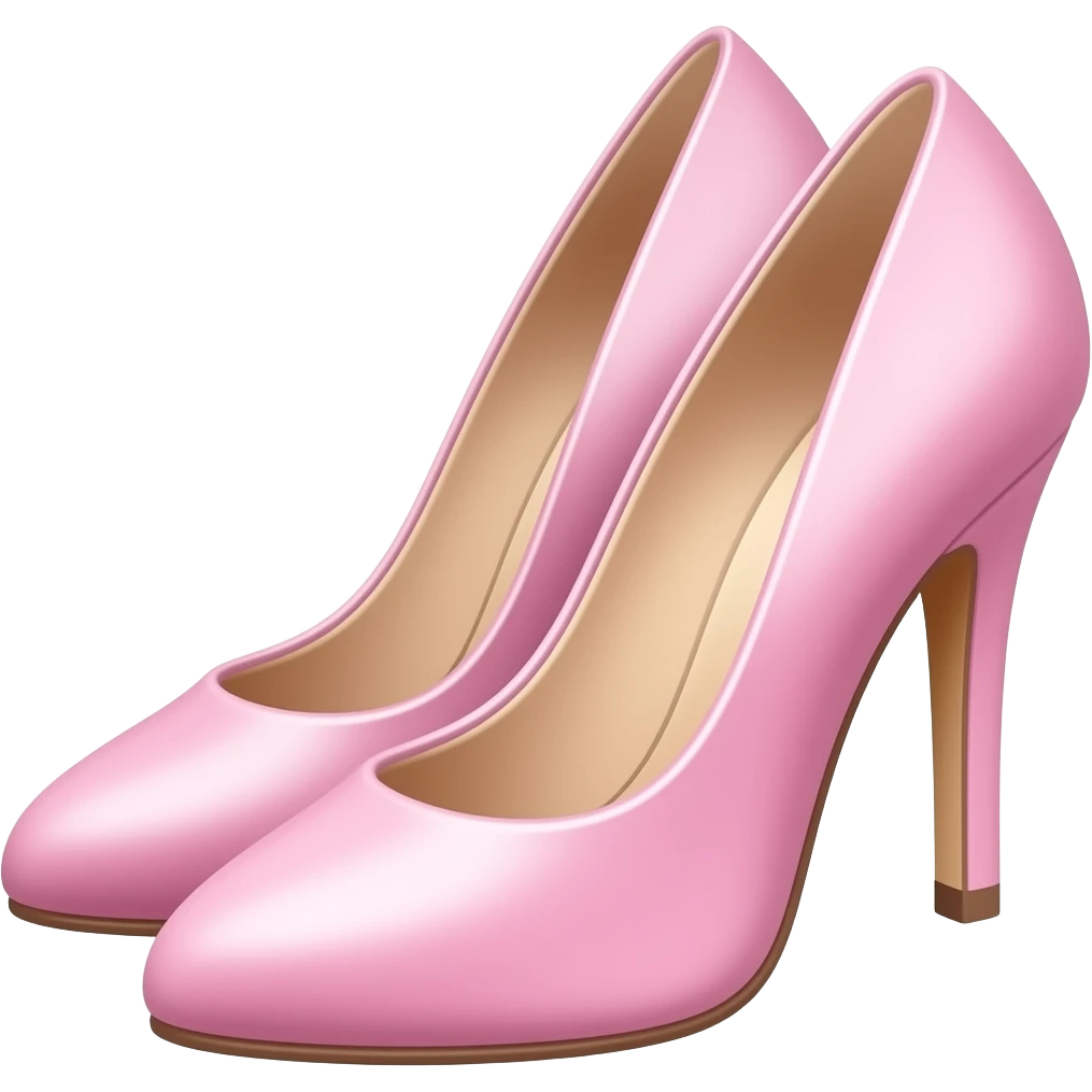 high heels, pastel pink, elegant simple shape emoji