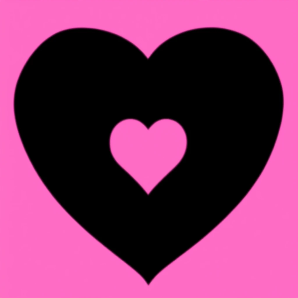 goth pink heart, remove background, explore emoji