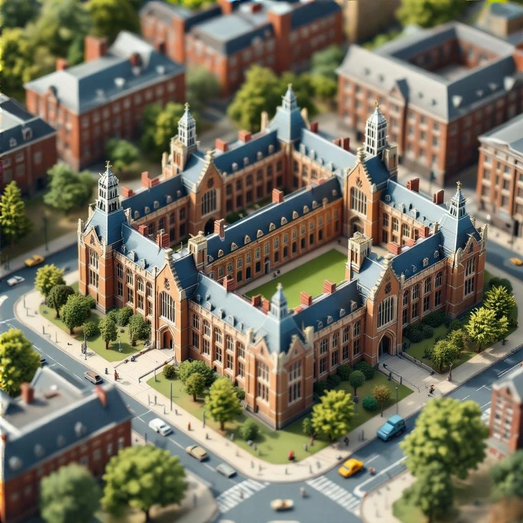 Photorealistic Isometric miniature of Yale Unibercity emoji