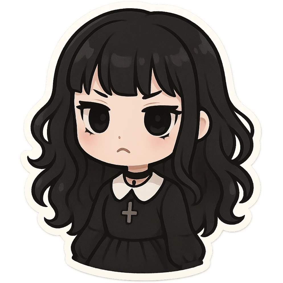 Goth black object emoji