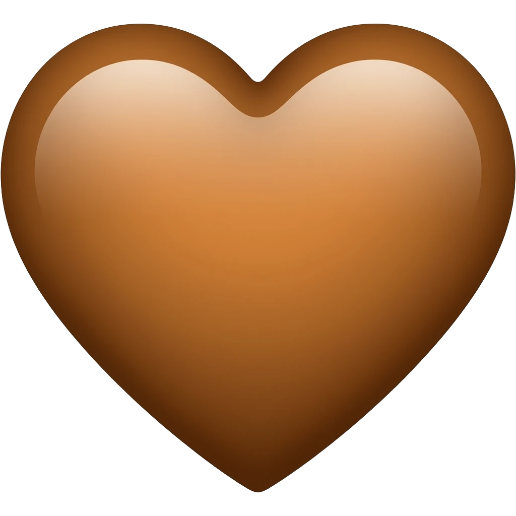Marron colour love emoji emoji