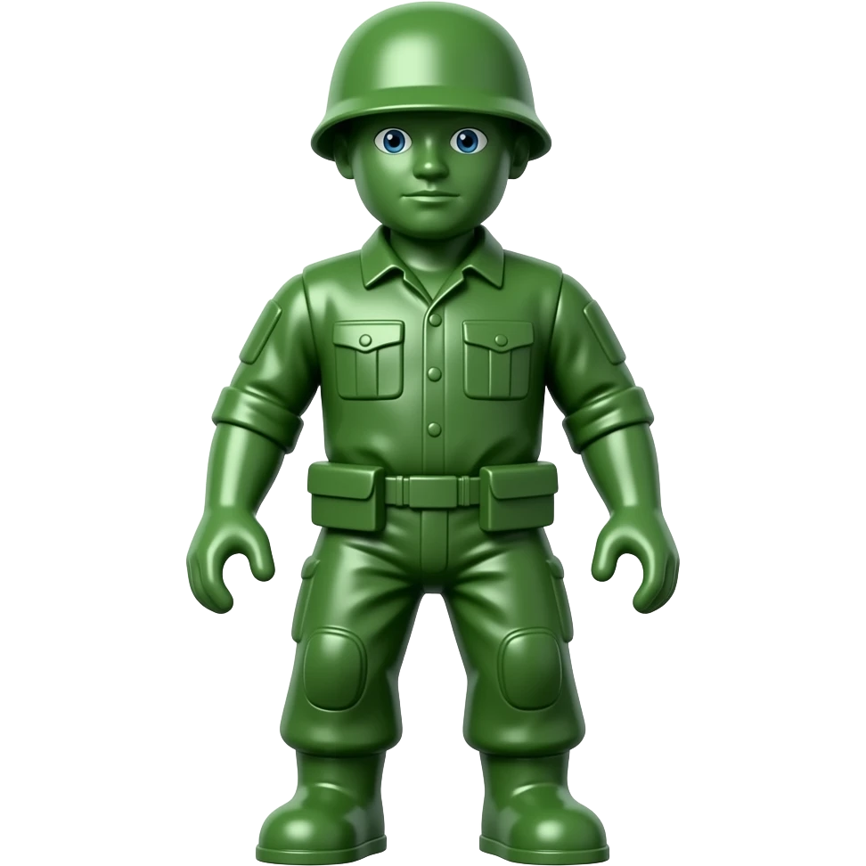 Green army plastic toy story emoji