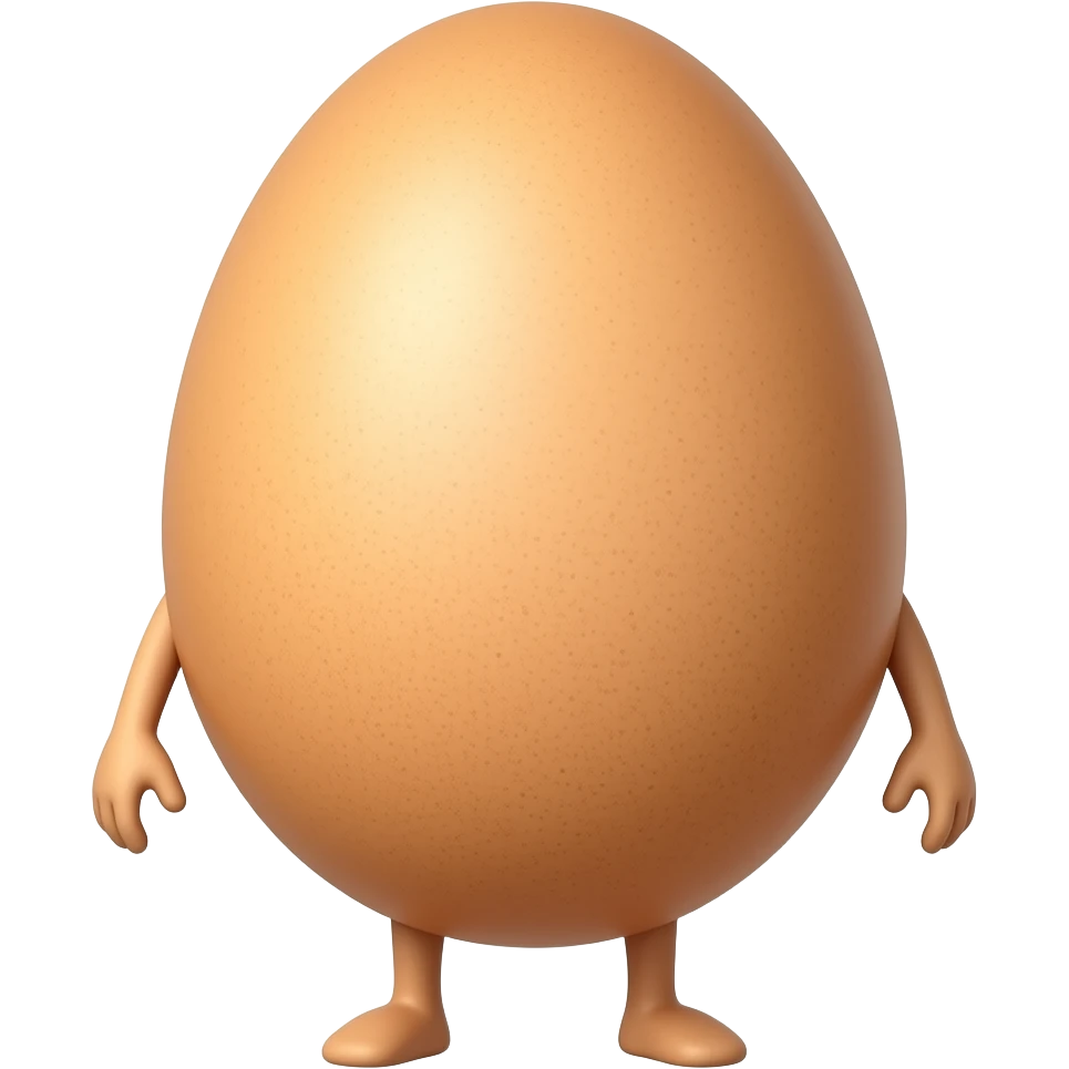 egg with legs without arms emoji