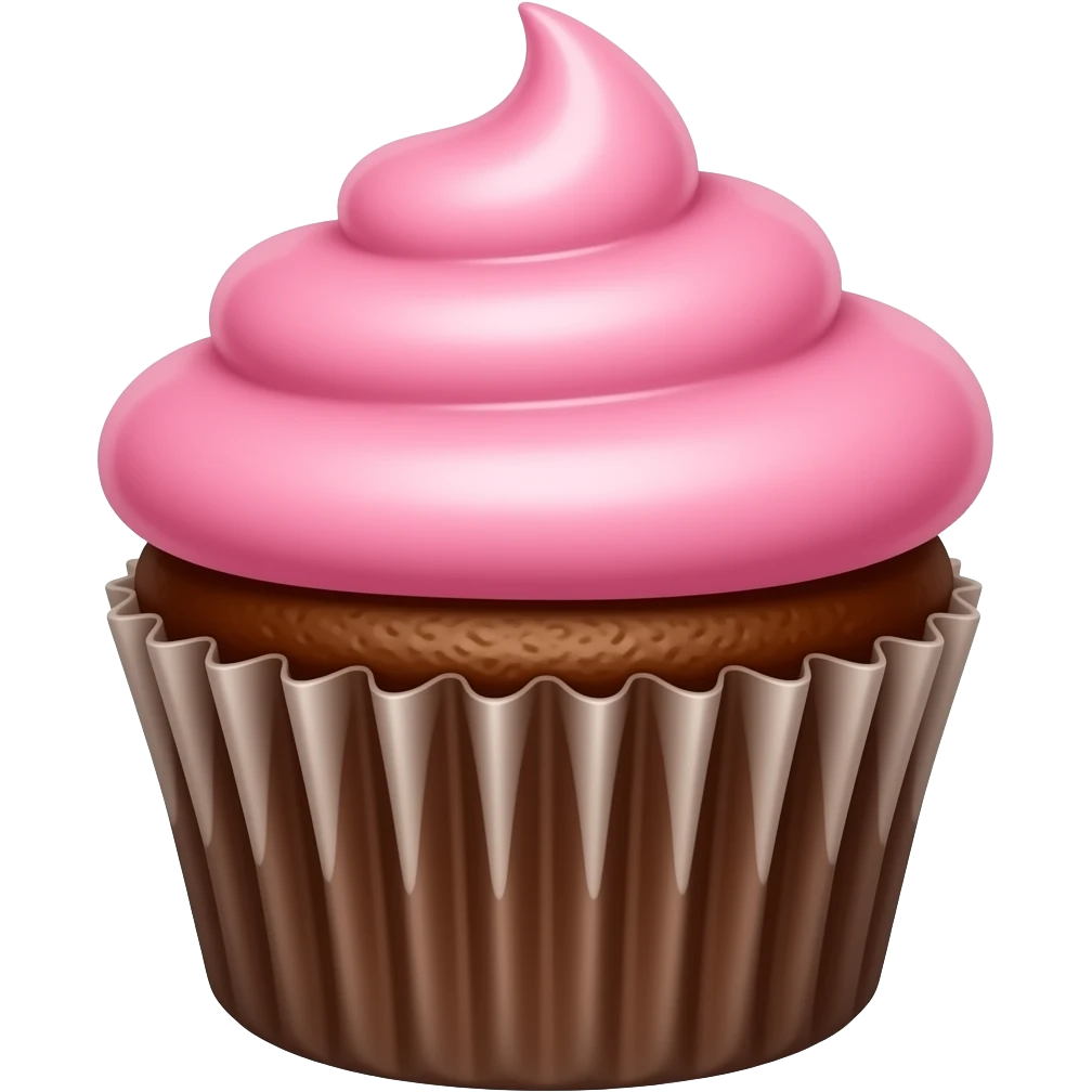 Cupcake with pink icing emoji