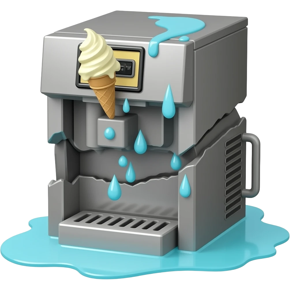 Broken Ice cream machine emoji