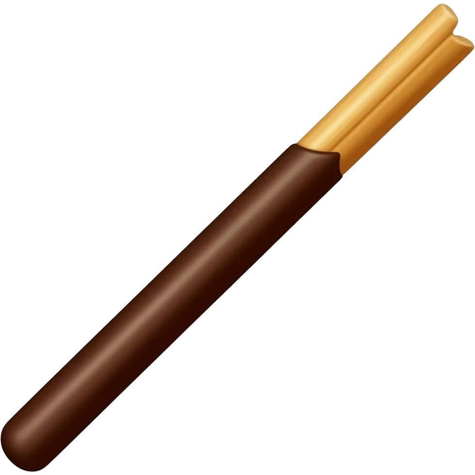 Chocolate one Pocky stick not biten emoji
