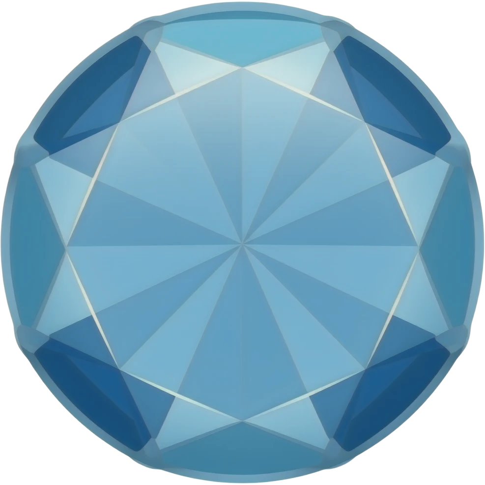 Shiny blue Diamond disc emoji