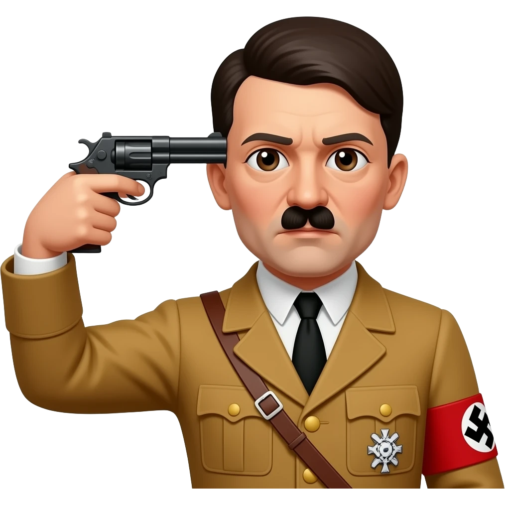 Hitler Holding a gun to his head emoji